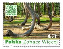Krzywy Las - na nowym znaczku pocztowym „Polska Zobacz Więcej”.